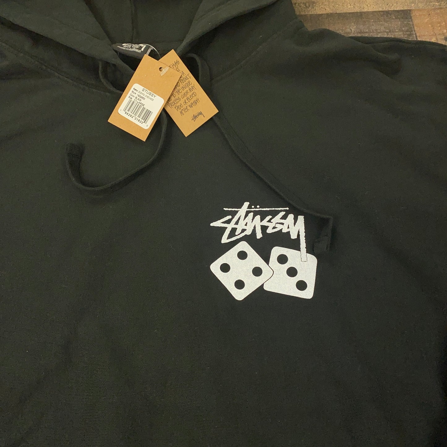 Stussy Dice Pigment Dyed Hoodie Mens Hooded Sweatshirt