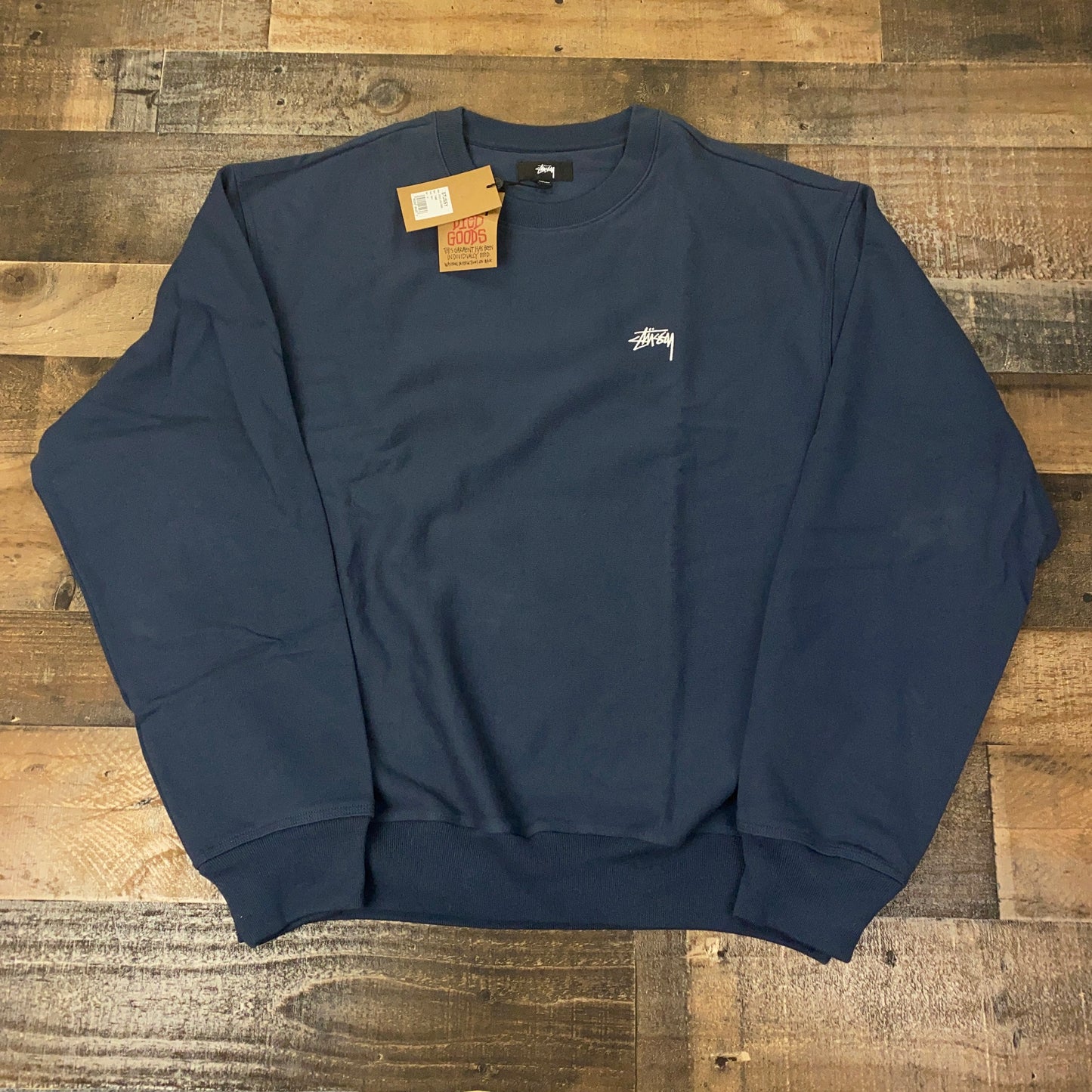 Stussy Stock Logo Crew Sweatshirt Mens