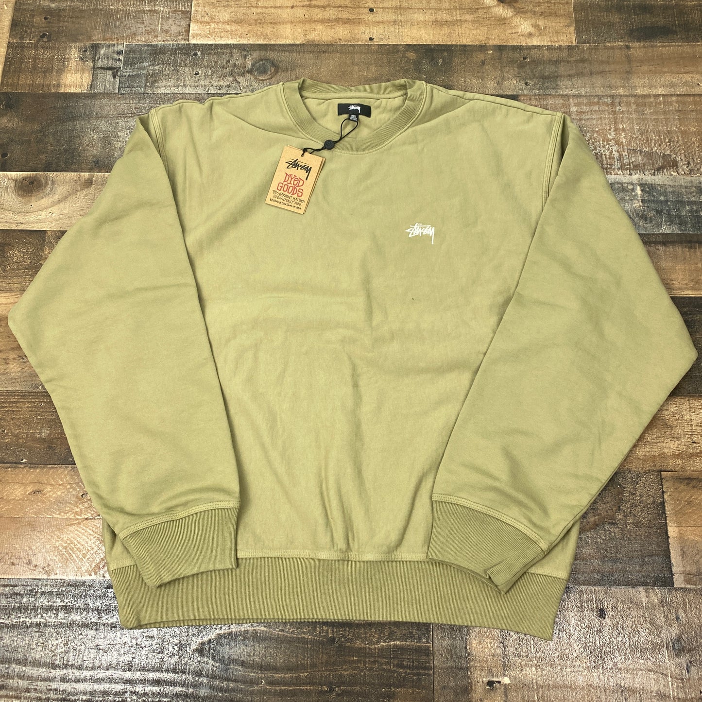 Stussy Stock Logo Crew Sweatshirt Mens