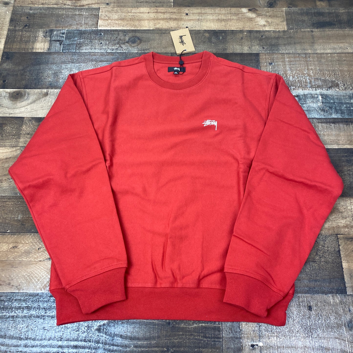 Stussy Stock Logo Crew Sweatshirt Mens
