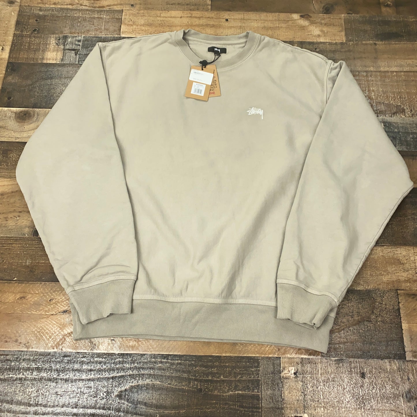 Stussy Stock Logo Crew Sweatshirt Mens