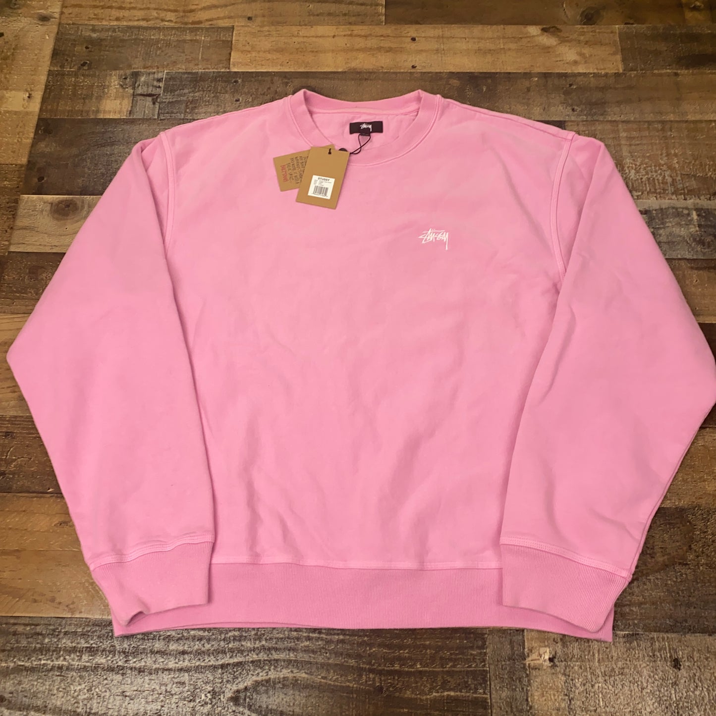 Stussy Stock Logo Crew Sweatshirt Mens