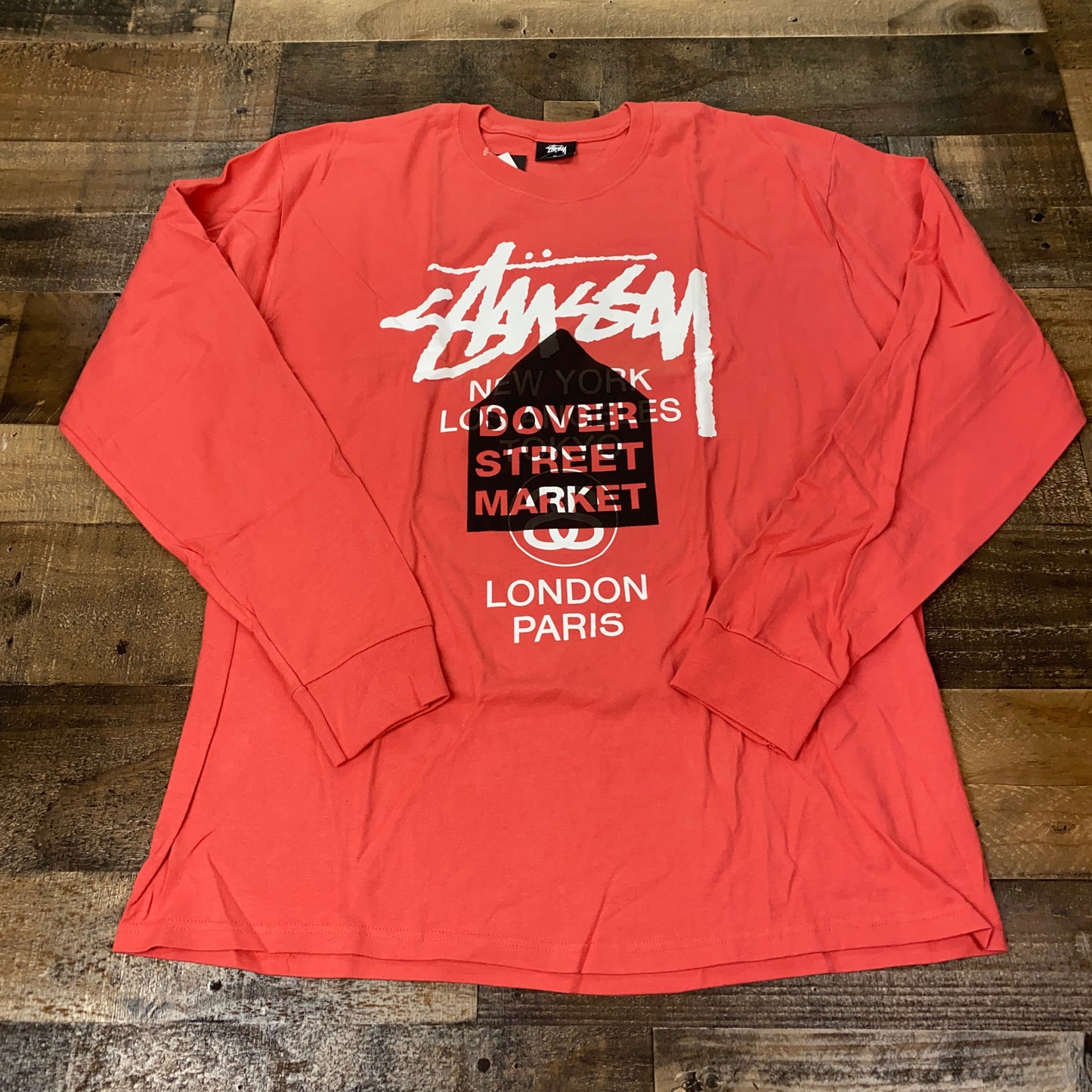 Stussy X Dover Street Market DSM World Tour LS Tee Shirt Mens (Long Sleeve)