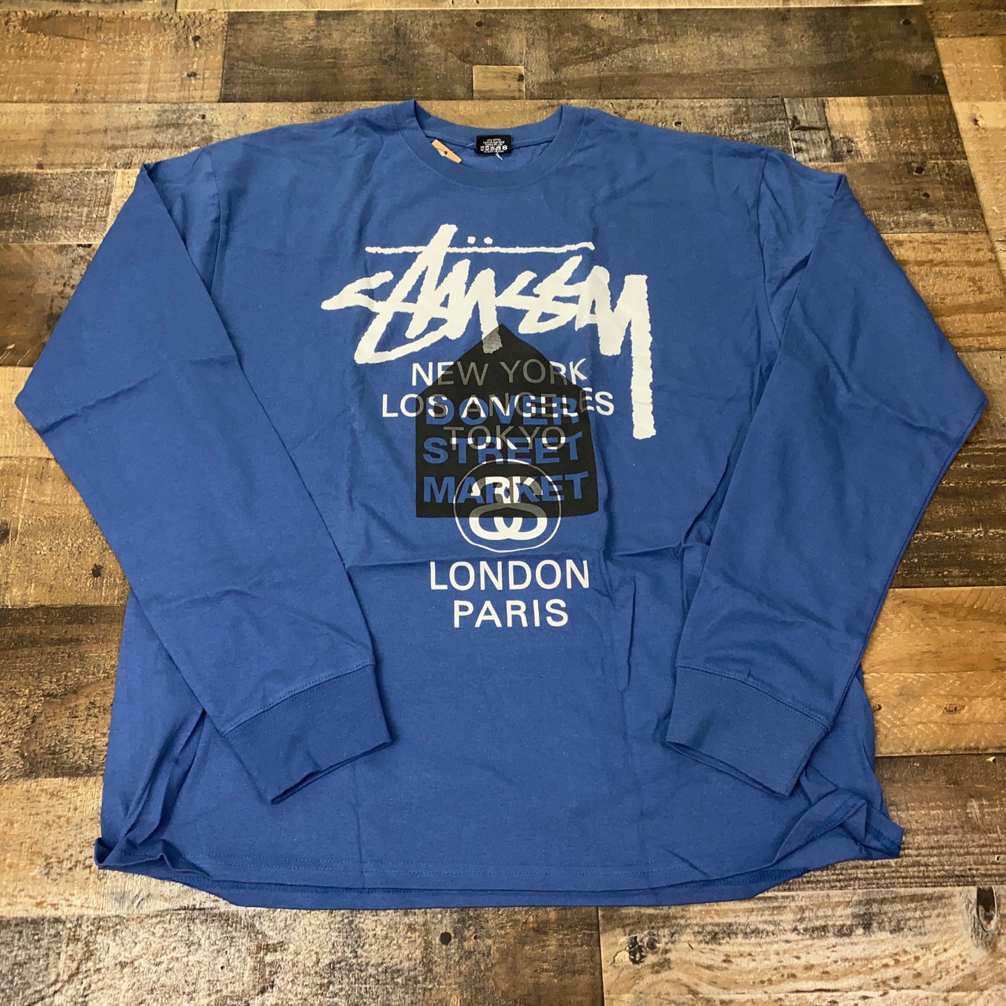 Stussy X Dover Street Market DSM World Tour LS Tee Shirt Mens (Long Sleeve)