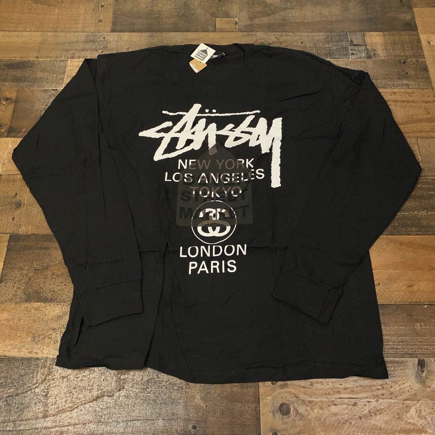 Stussy X Dover Street Market DSM World Tour LS Tee Shirt Mens (Long Sleeve)