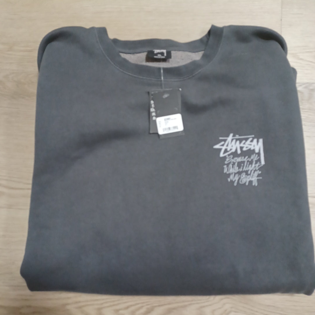 Stussy RARE Spliff Bob Marley Pig Dyed Crew Sweatshirt XL