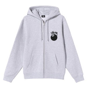 Stussy 8 Ball Zip-Up Hoodie XL - Hooded Full-Zip Sweatshirt