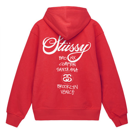 Stussy X Dover Street Market DSM World Tour Hoodie Mens