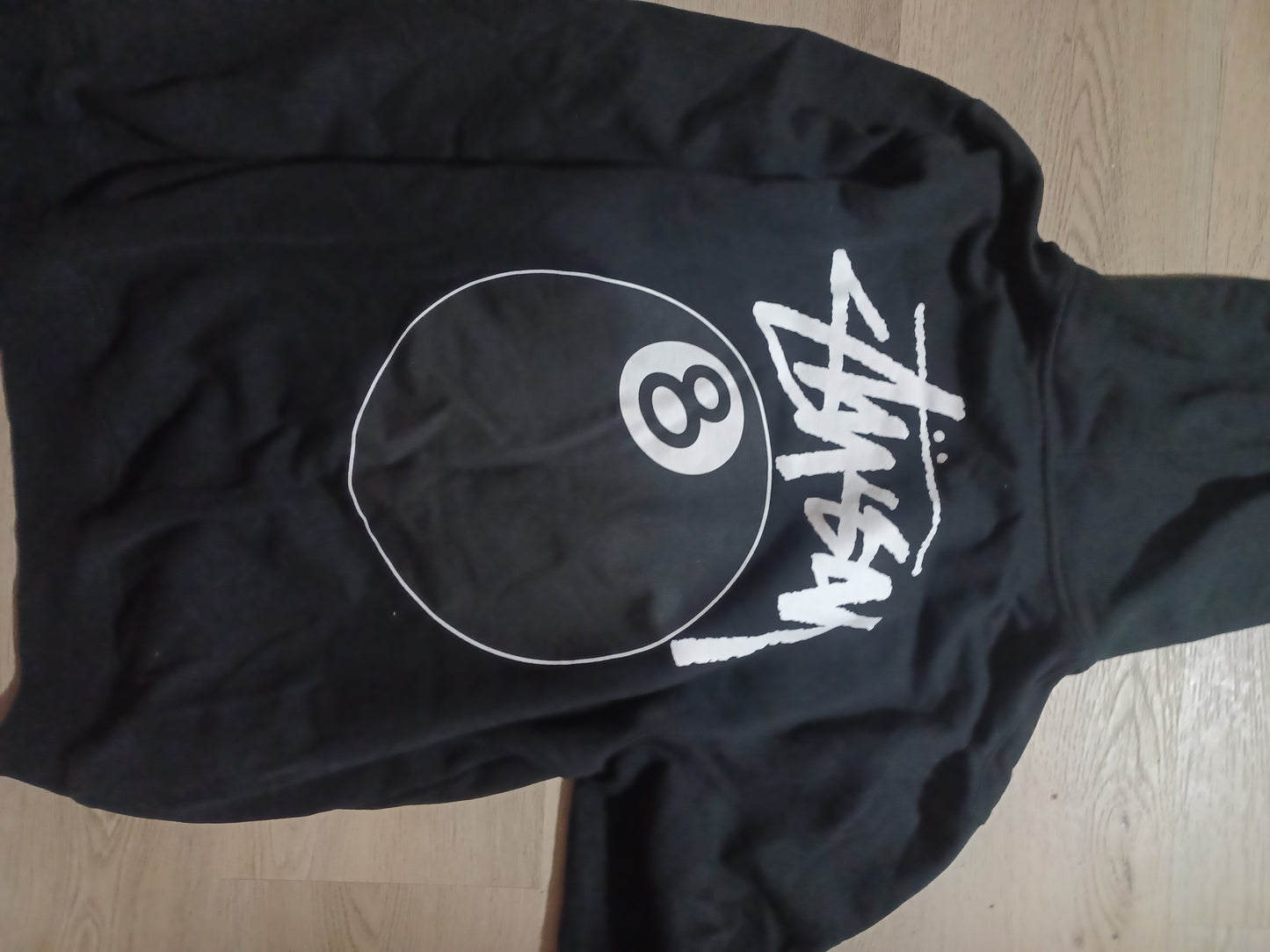 Stussy 8 Ball Zip-Up Hoodie XL - Hooded Full-Zip Sweatshirt