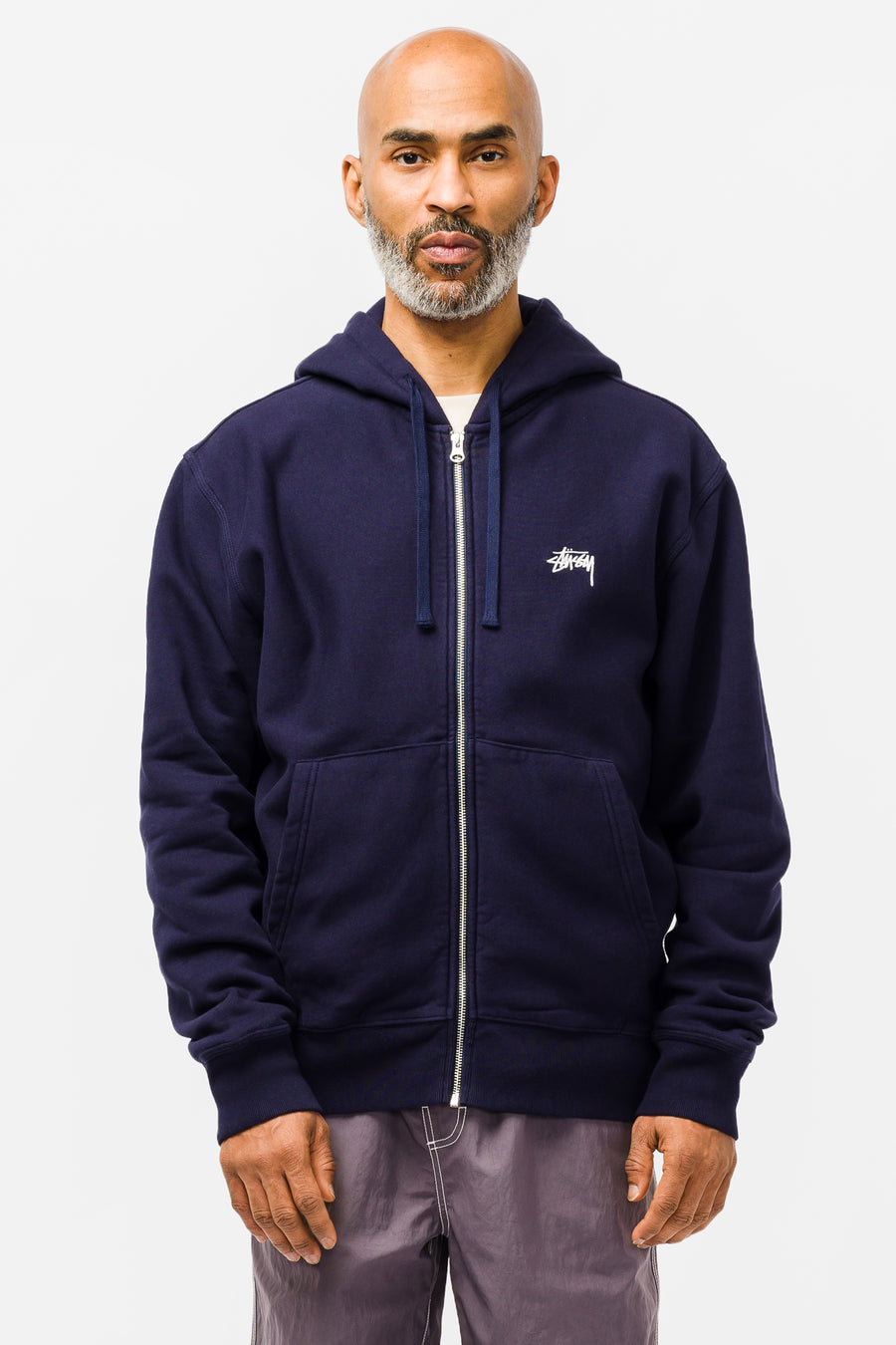 Stussy XL Stock Logo Hoodie With Zipper