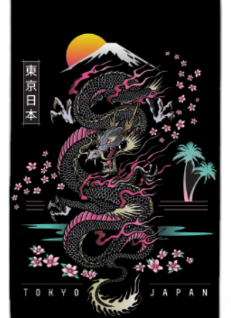 Tokyo Dragon Skateboard Deck - Exodus Longboard Co.