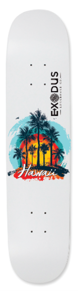7.75" Hawaii Skateboard Deck - Exodus Longboard Co.