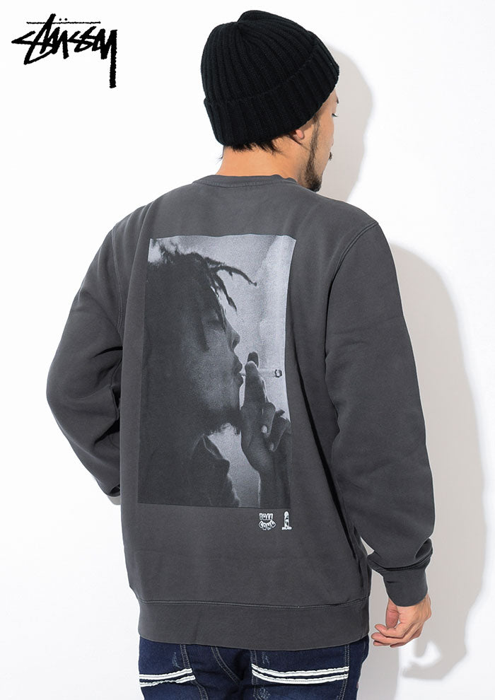 Stussy RARE Spliff Bob Marley Pig Dyed Crew Sweatshirt XL