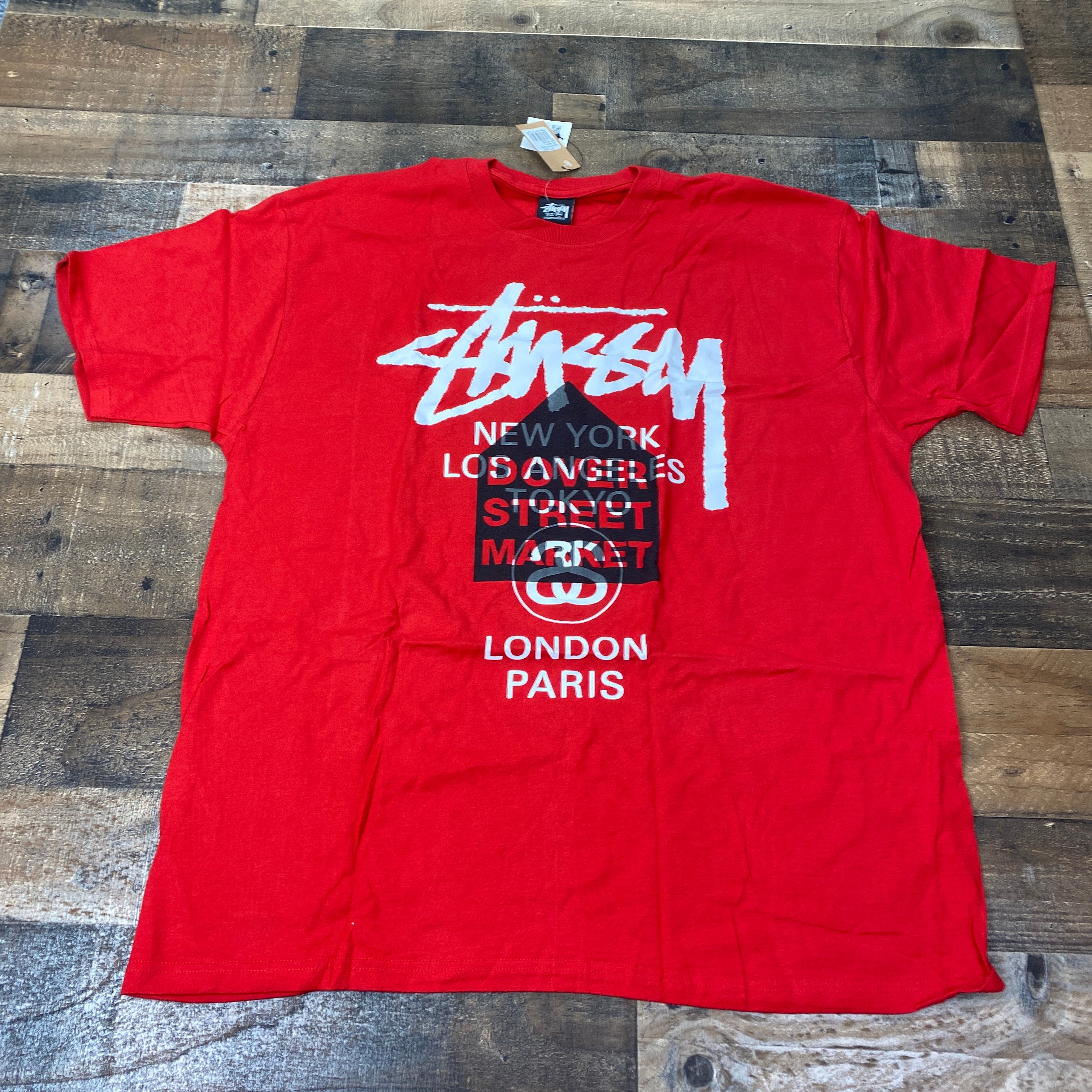 Stussy X Dover Street Market DSM World Tour Tee Shirt Mens – Exodus  Longboard Co.