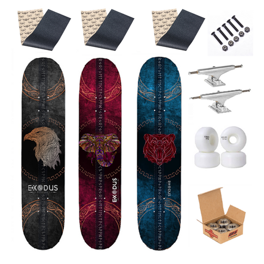 Animal Totem Skateboard Decks 3 Pack with parts