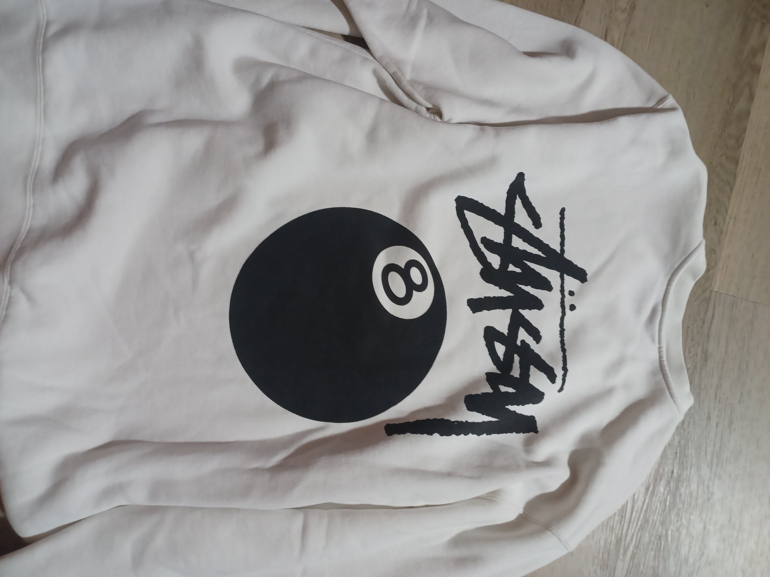 Stussy 8 Ball Zip-Up Hoodie XL - Hooded Full-Zip Sweatshirt