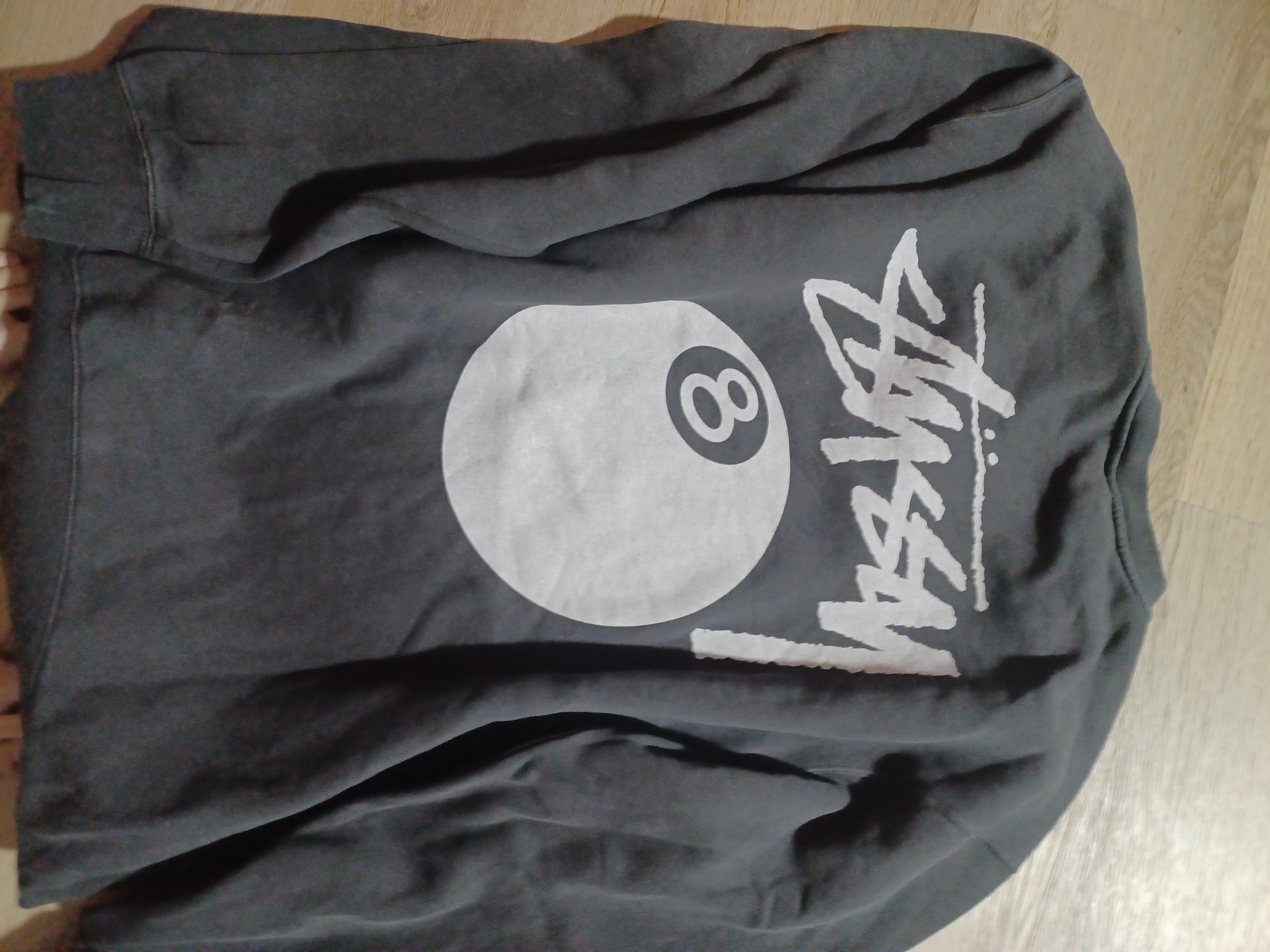 Stussy 8 Ball Zip-Up Hoodie XL - Hooded Full-Zip Sweatshirt