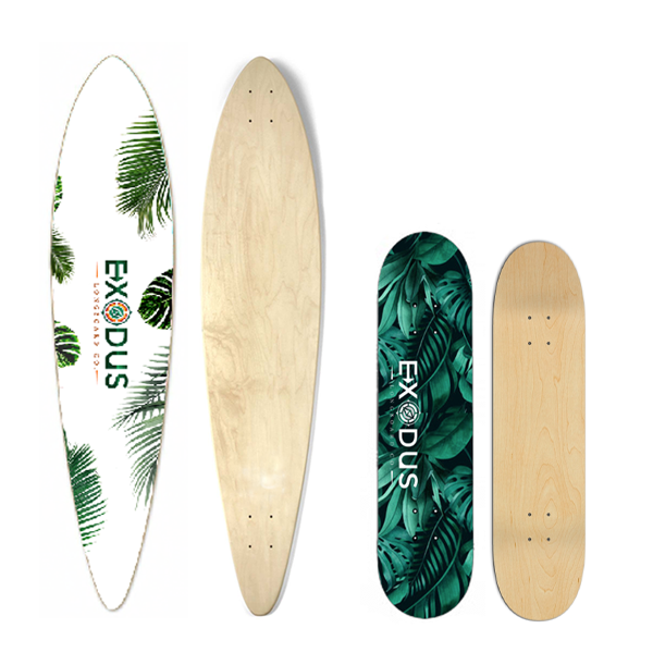 Islander Pintail Longboard and Skateboard deck Combo Pack