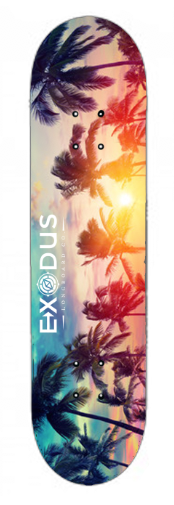 7.75 Mellow Sunset Skateboard Decks - Exodus Longboard Co.
