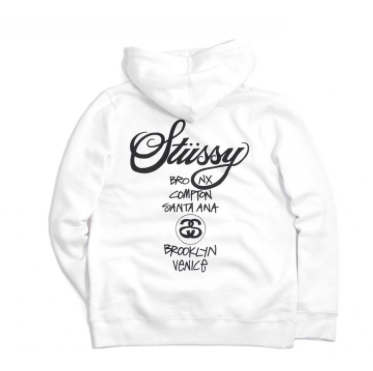 Stussy World Tour Zip Hoodie Mens - Hooded Sweatshirt