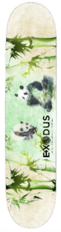 Watercolor Panda Skateboard Deck